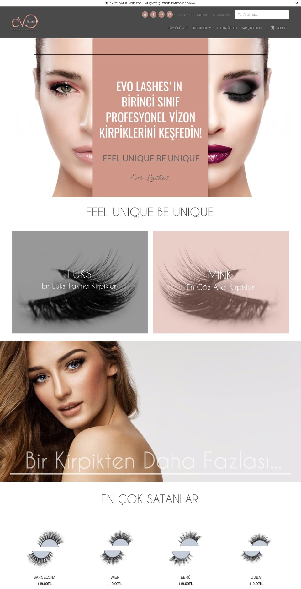 shopevolashes.com — Shopify storefront screenshot