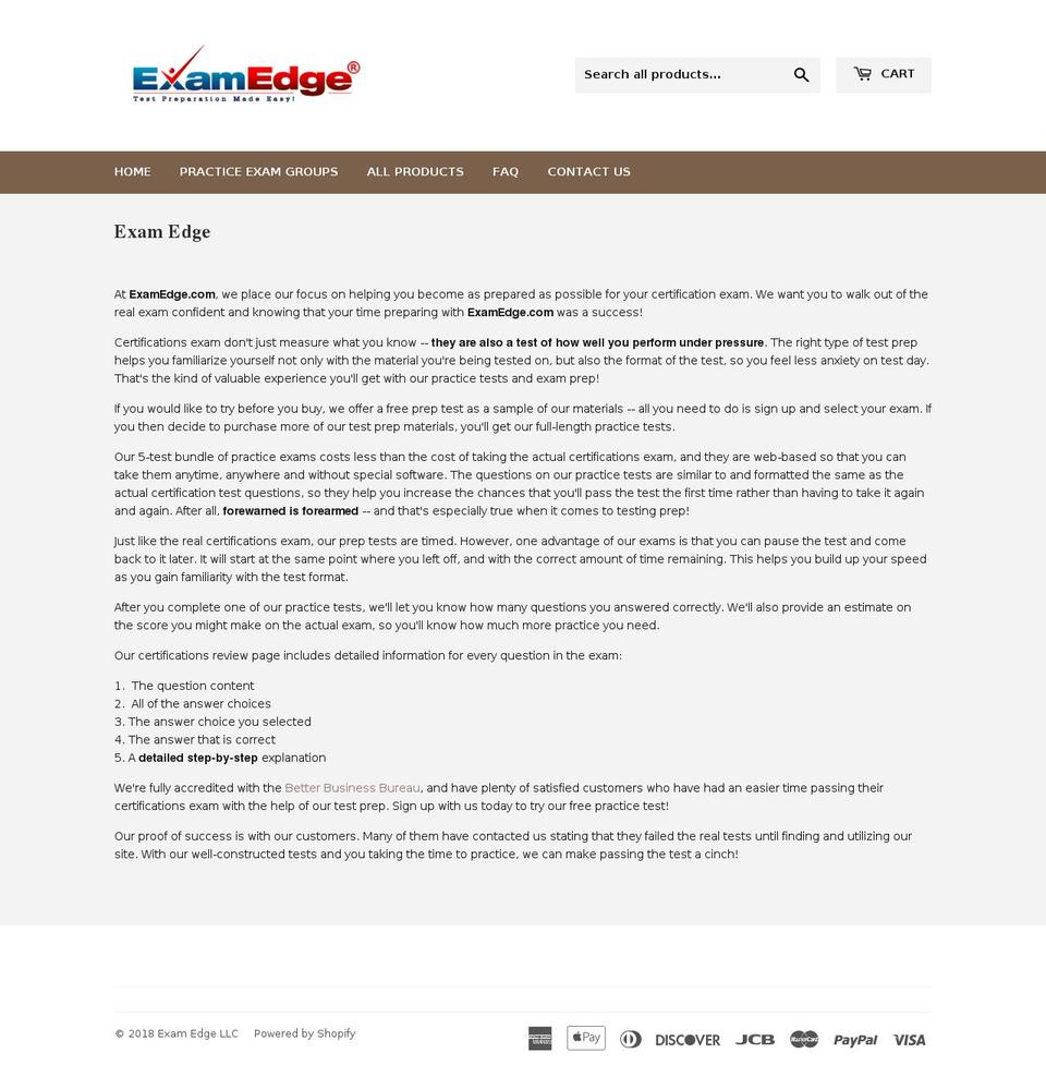 shopexamedge.com shopify website screenshot