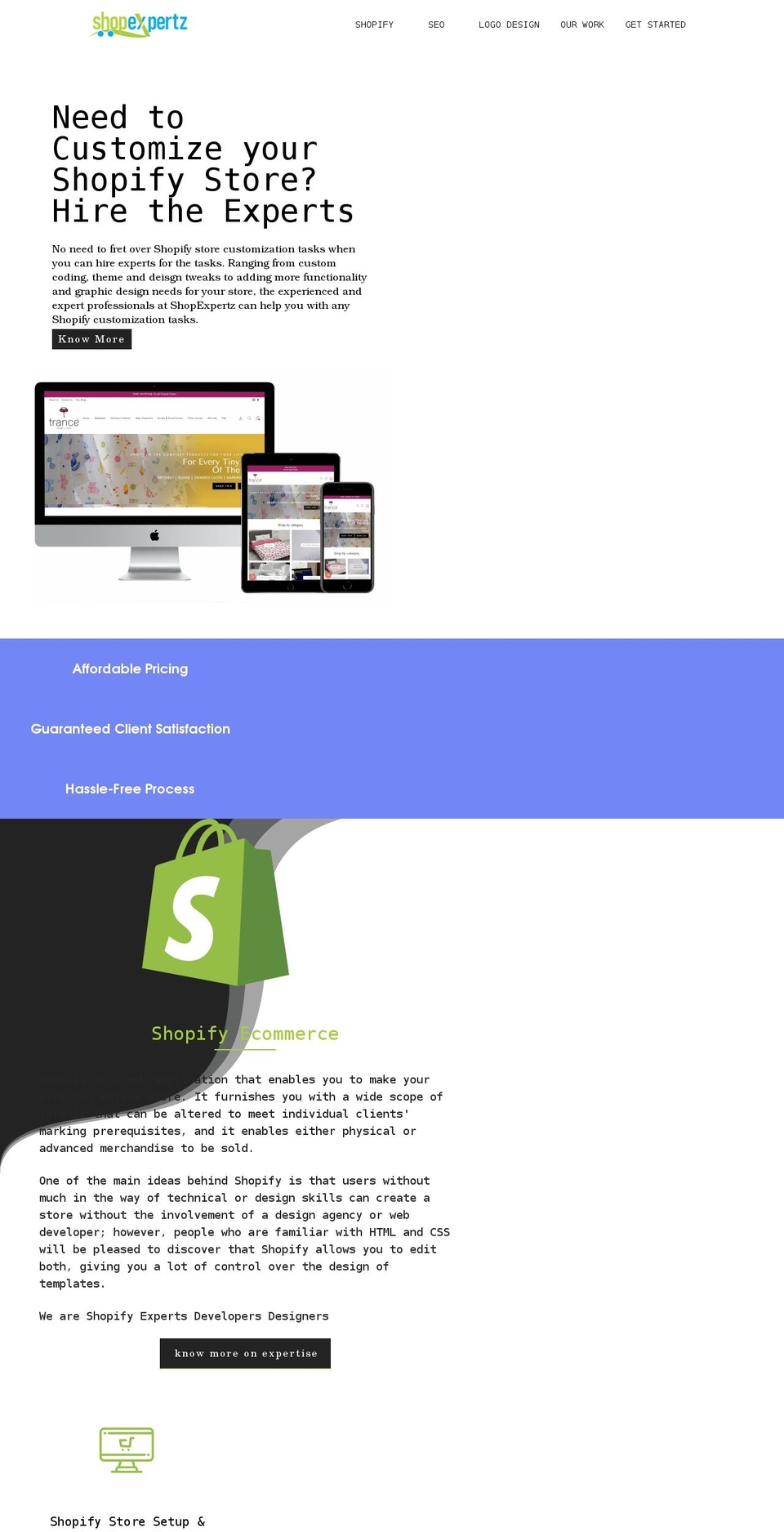 shopexpertz.com shopify website screenshot