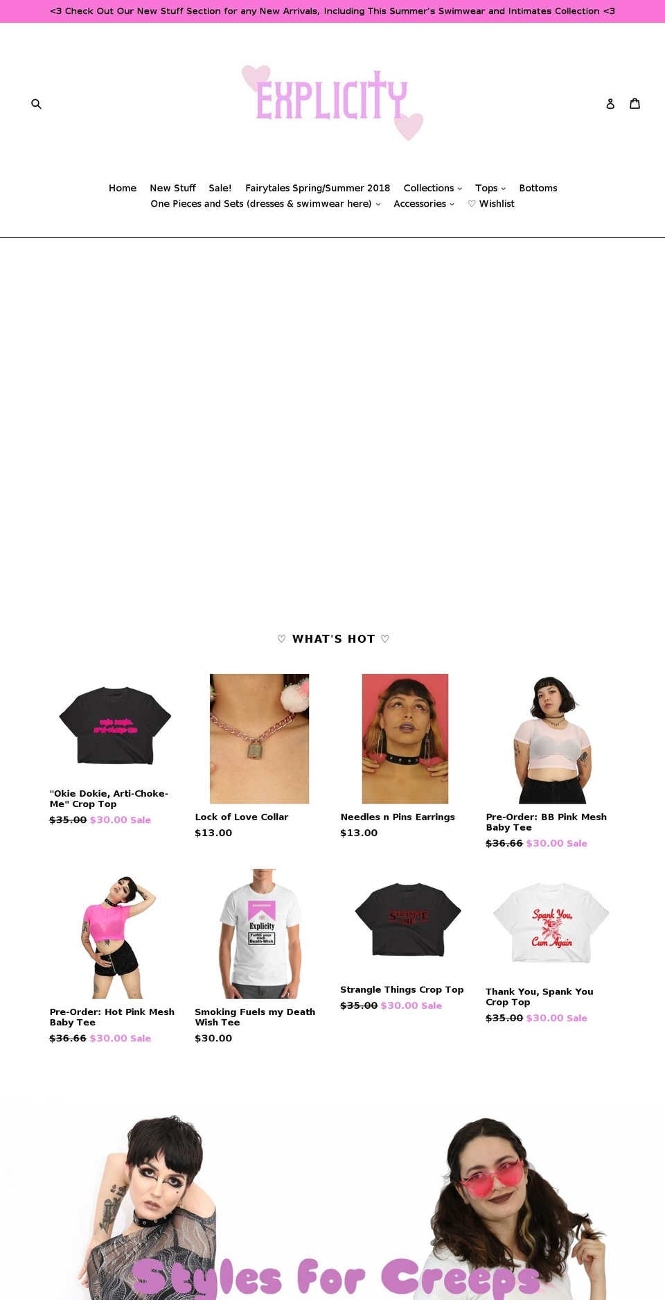 shopexplicity.com — Shopify storefront screenshot