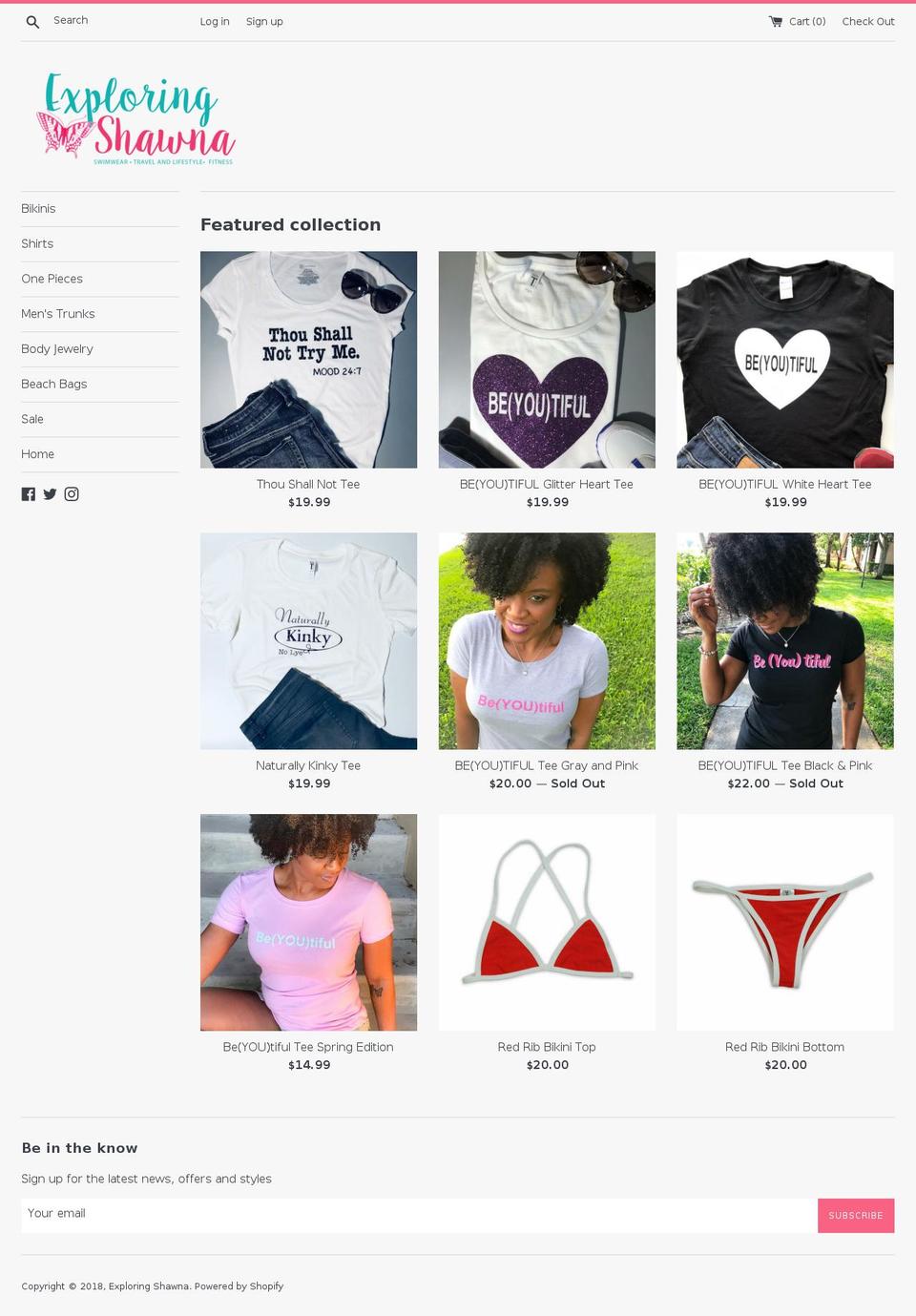 shopexploringshawna.com shopify website screenshot