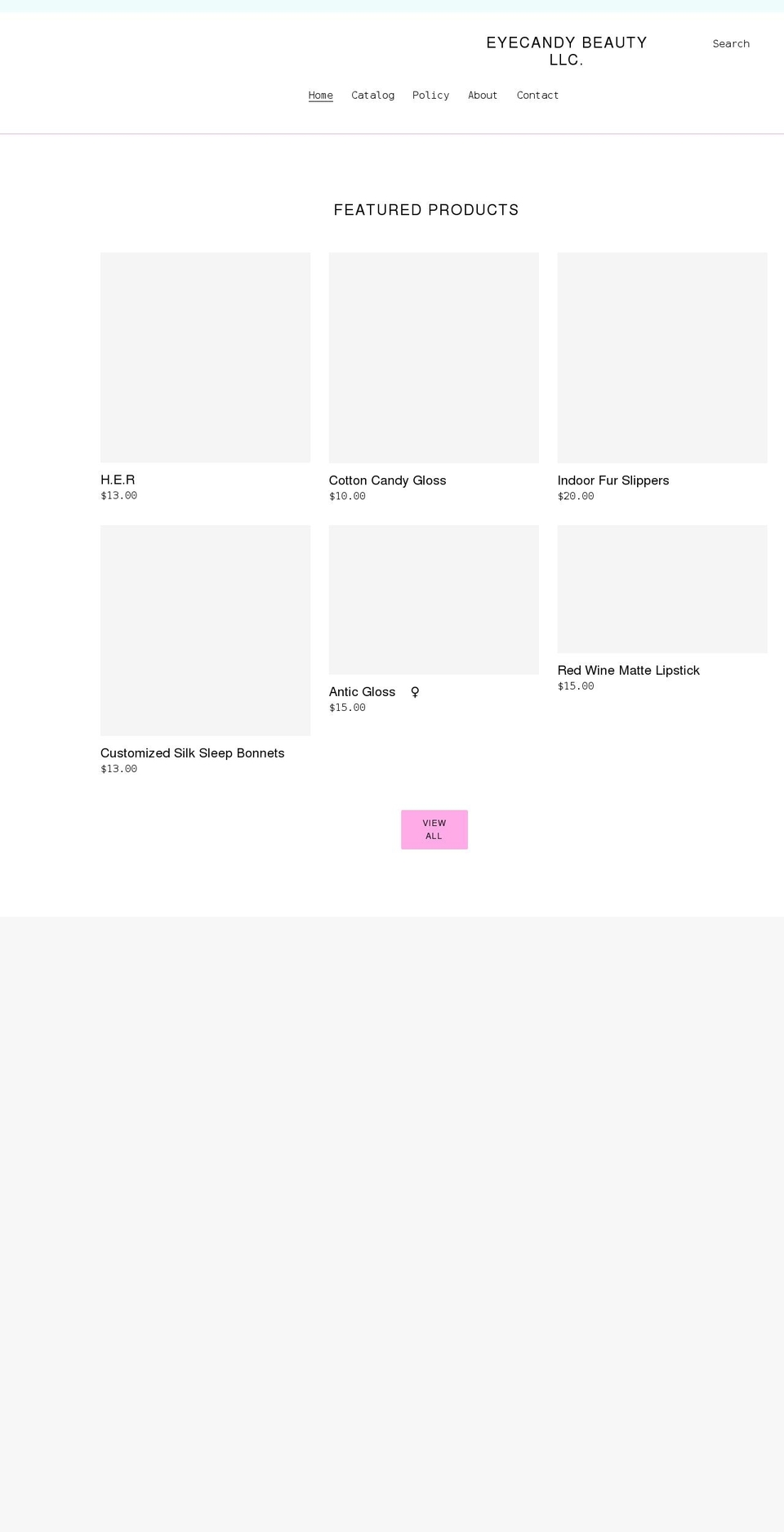 shopeyecandybeauty.com shopify website screenshot
