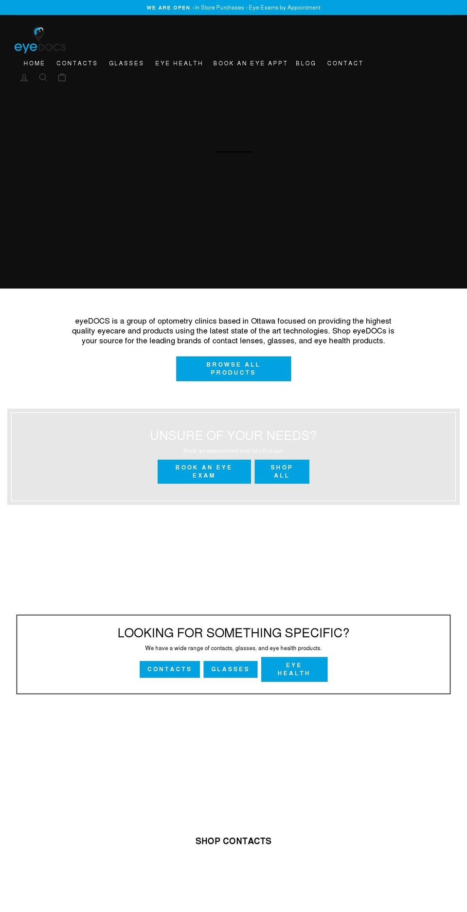 shopeyedocs.com shopify website screenshot