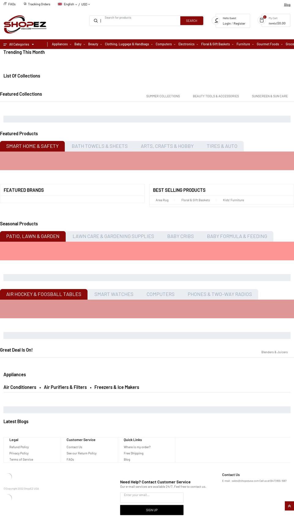 shopezusa.com shopify website screenshot