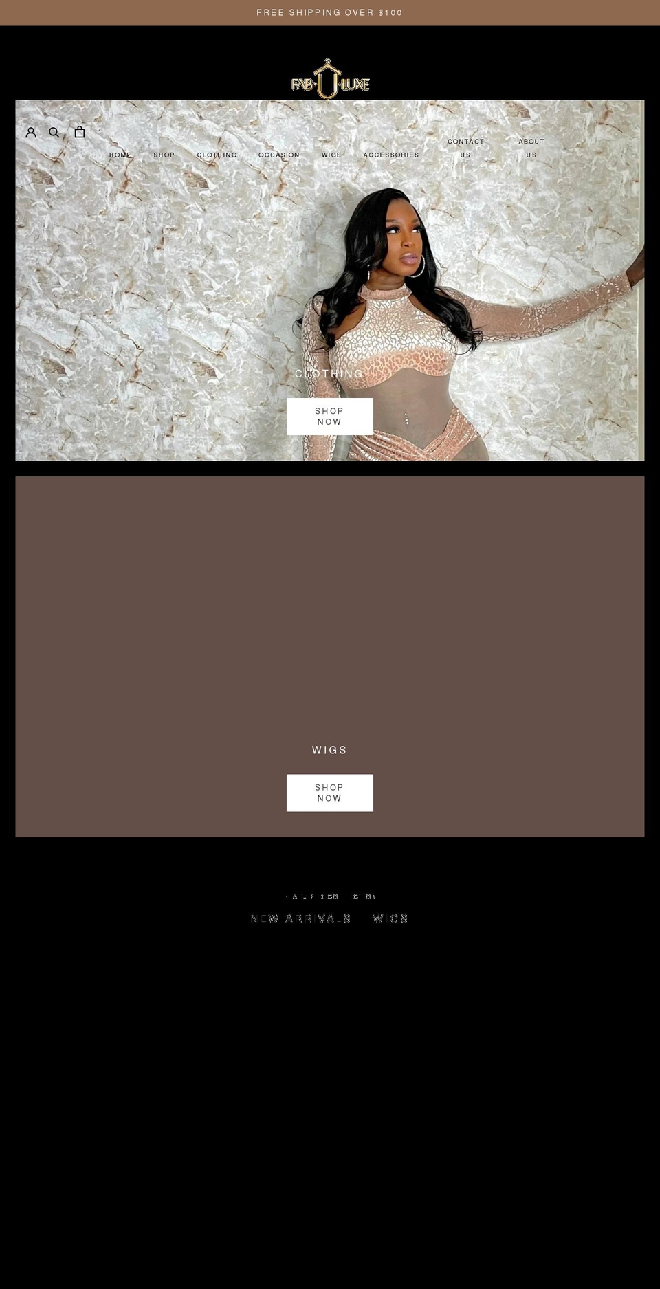 shopfabuluxe.com shopify website screenshot