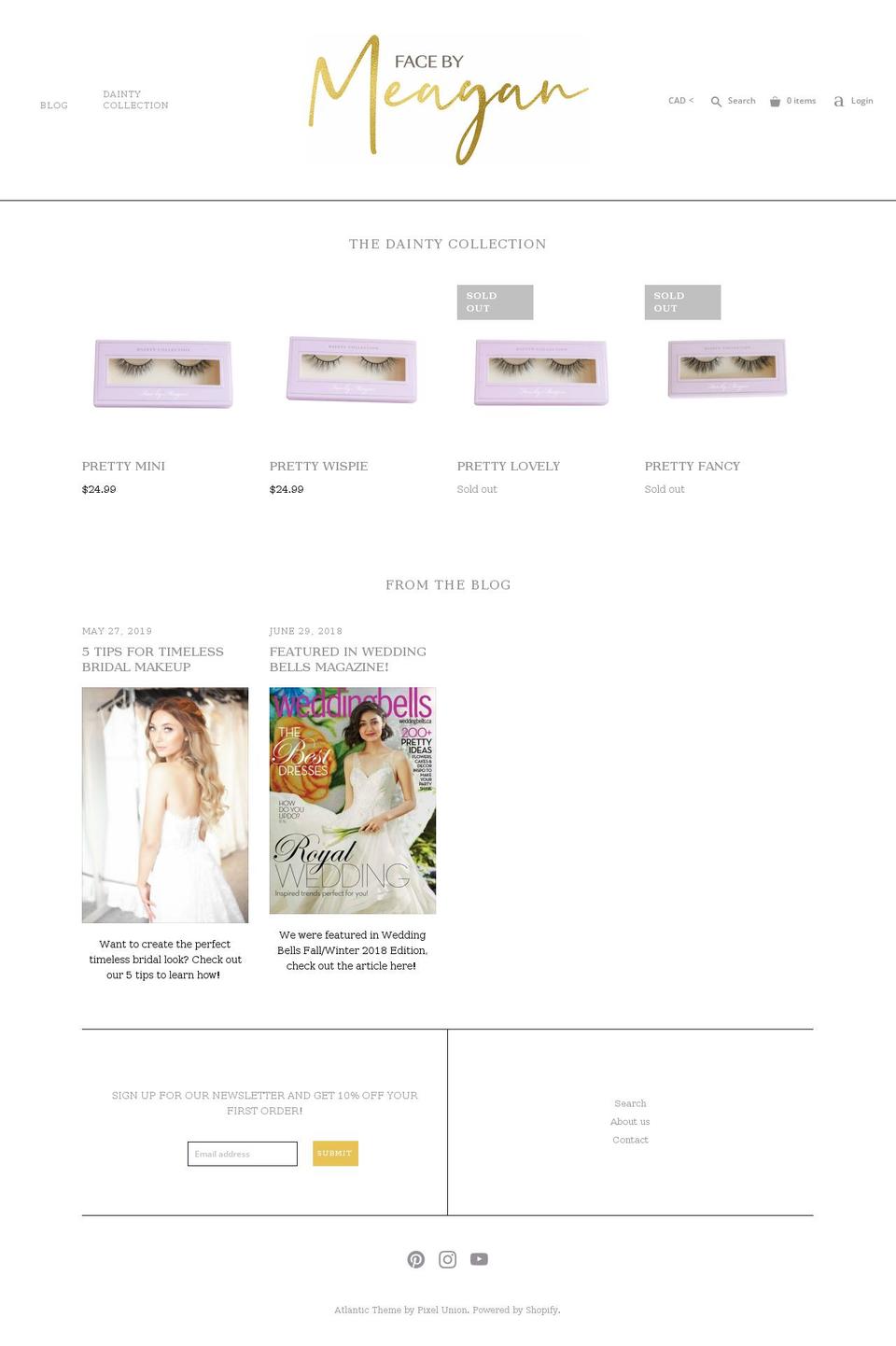 shopfacebymeagan.com — Shopify storefront screenshot