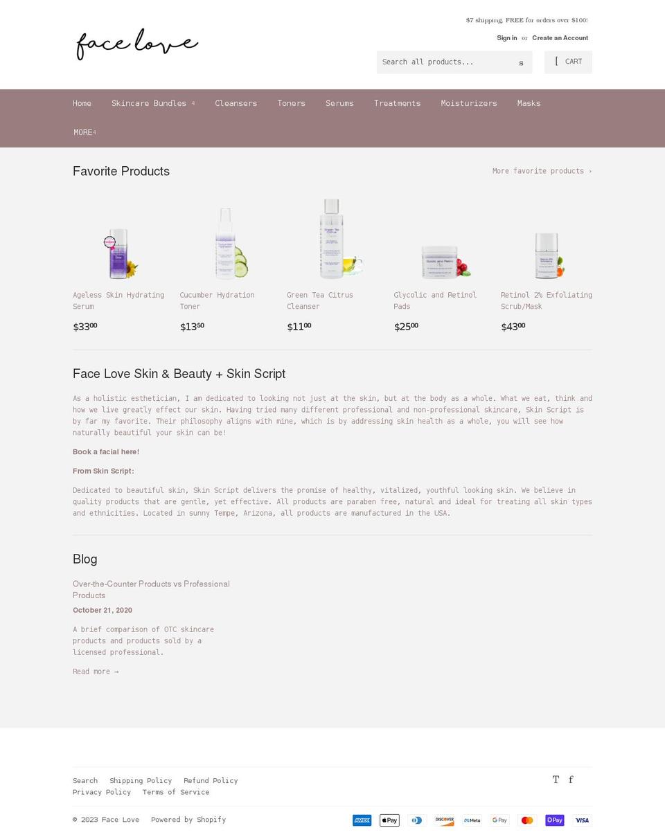 shopfacelove.com shopify website screenshot