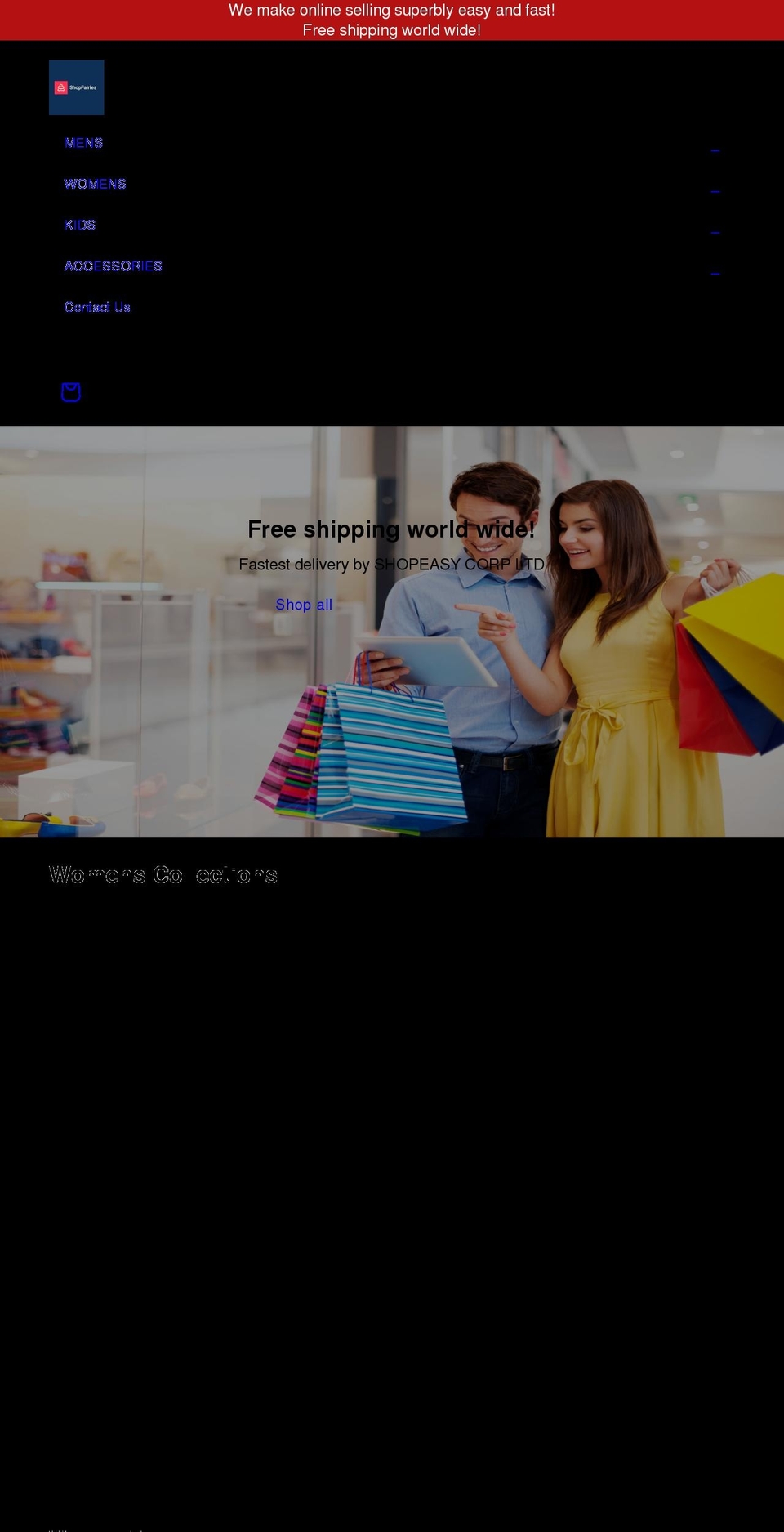 shopfairies.com shopify website screenshot