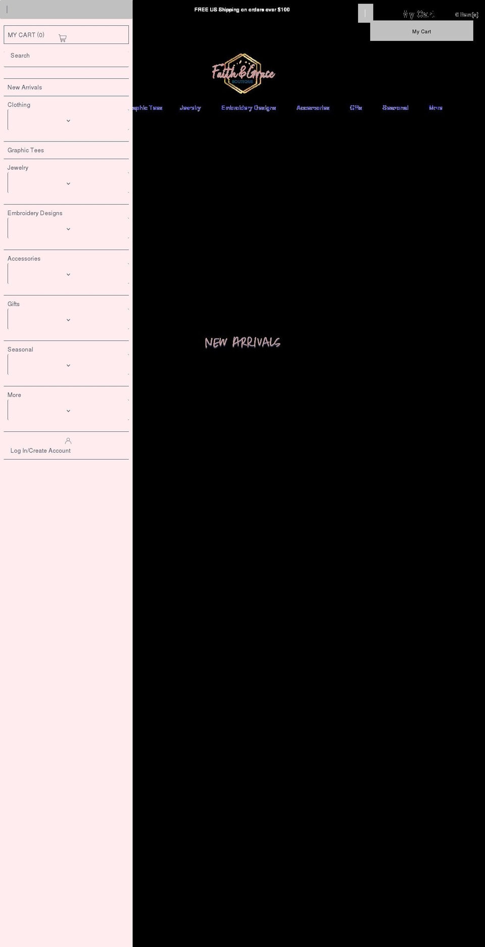 shopfaithandgrace.com shopify website screenshot