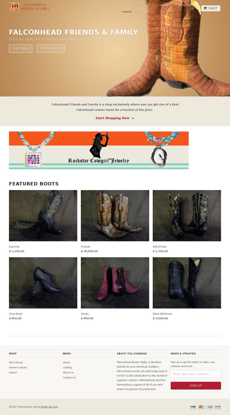 shopfalconhead.com shopify website screenshot