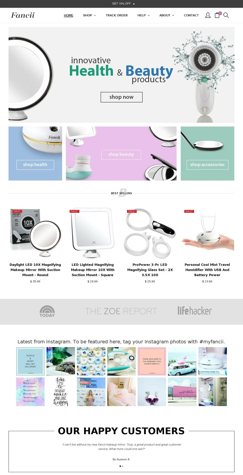 shopfancii.com shopify website screenshot