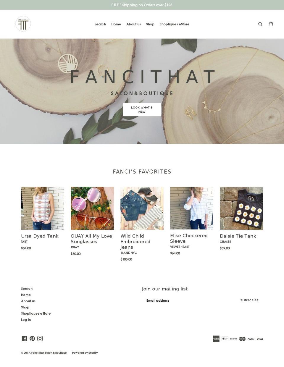 shopfancithat.com shopify website screenshot