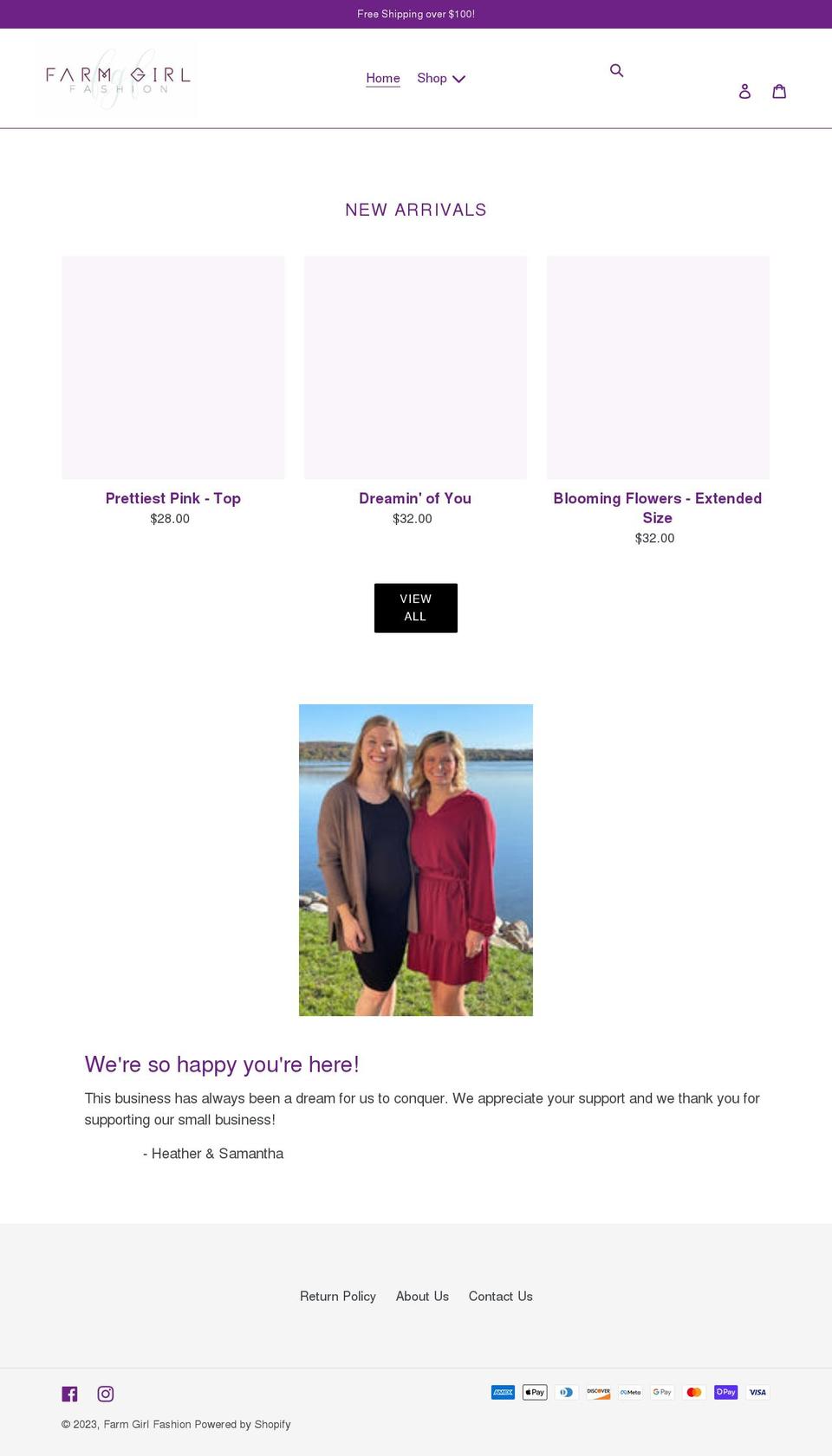 shopfarmgirlfashion.com shopify website screenshot