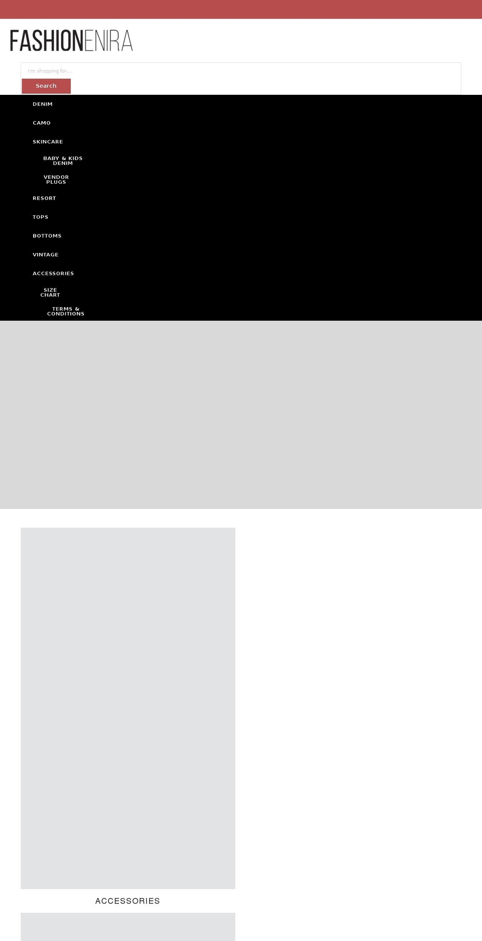 shopfashionenira.com shopify website screenshot