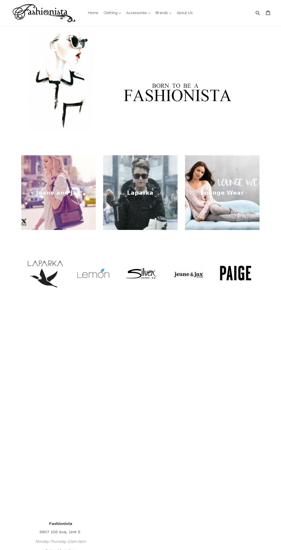 shopfashionista.com shopify website screenshot
