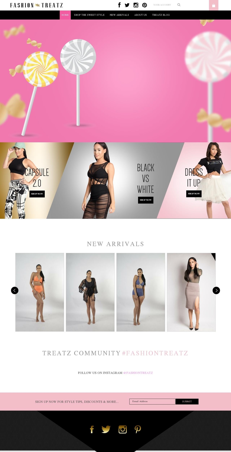 shopfashiontreatz.com shopify website screenshot