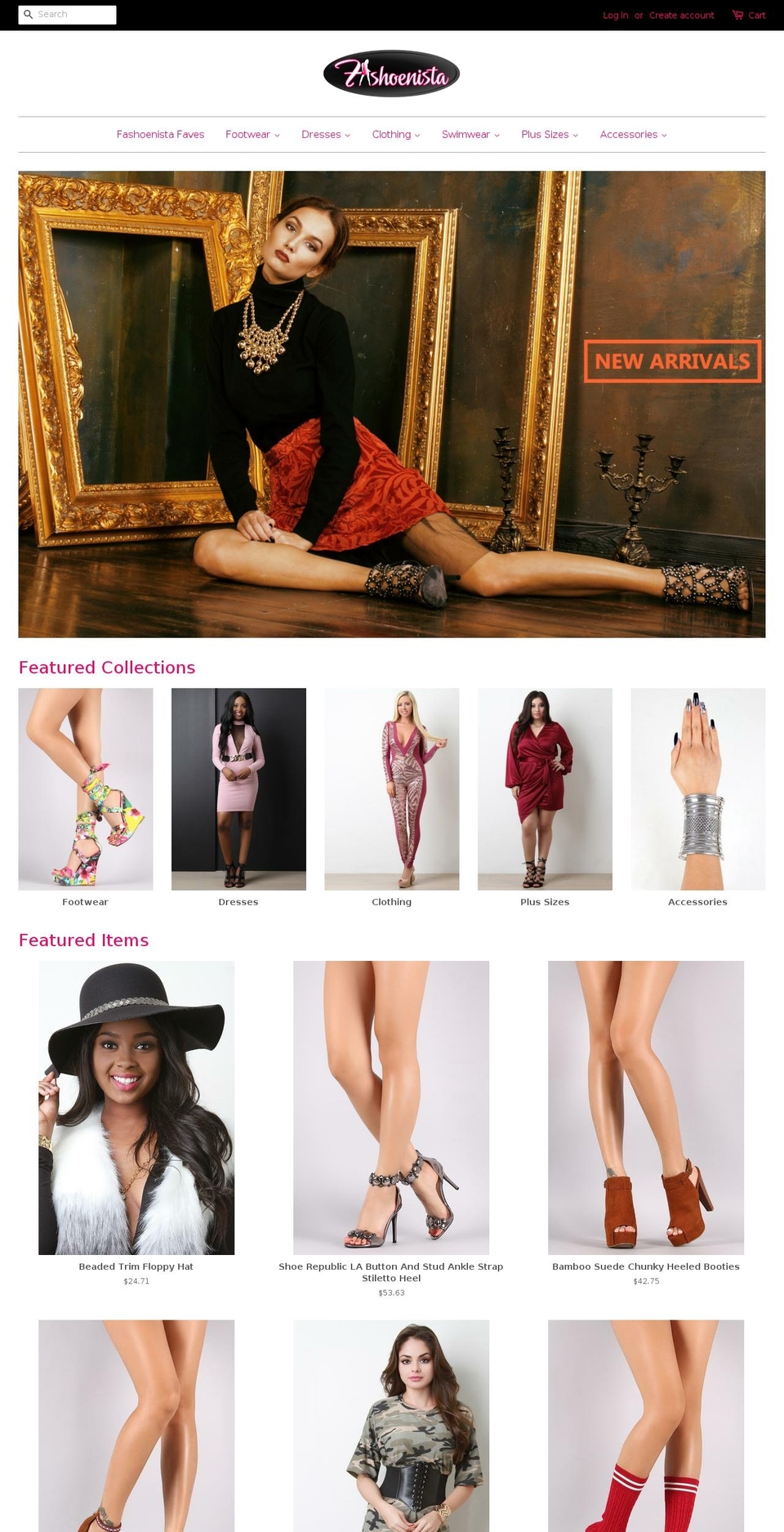 shopfashoenista.com shopify website screenshot