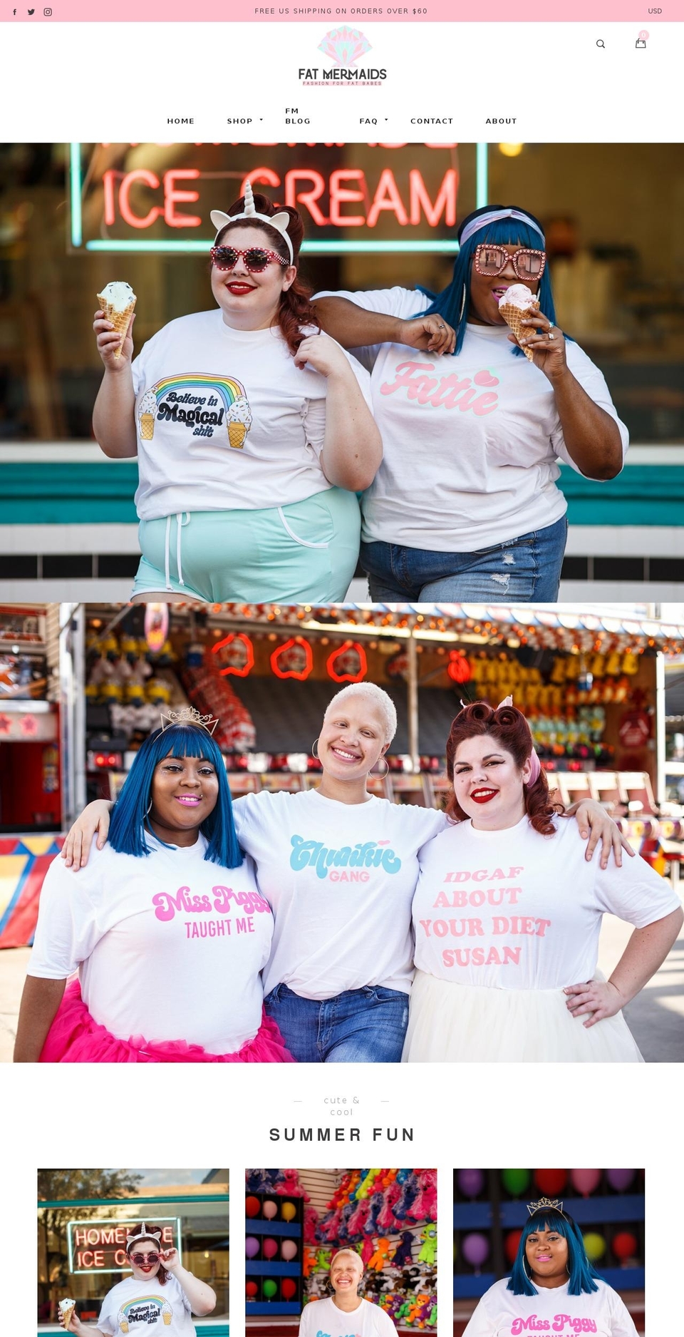 shopfatmermaids.com shopify website screenshot