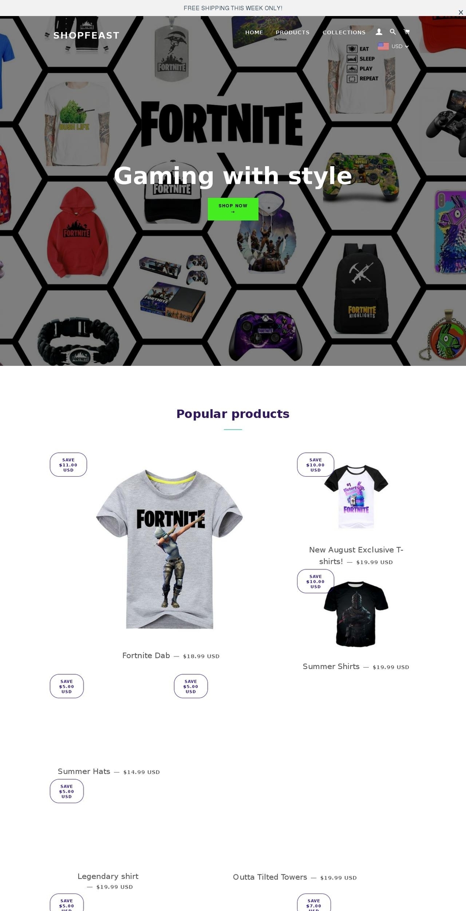 shopfeast.com — Shopify storefront screenshot