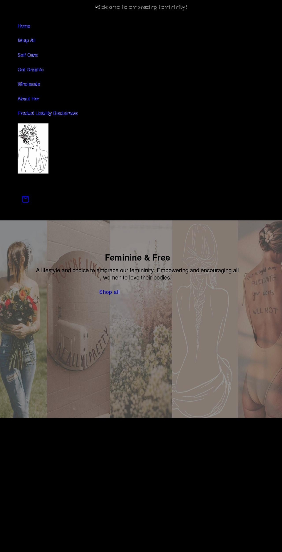 shopfeminine.com shopify website screenshot