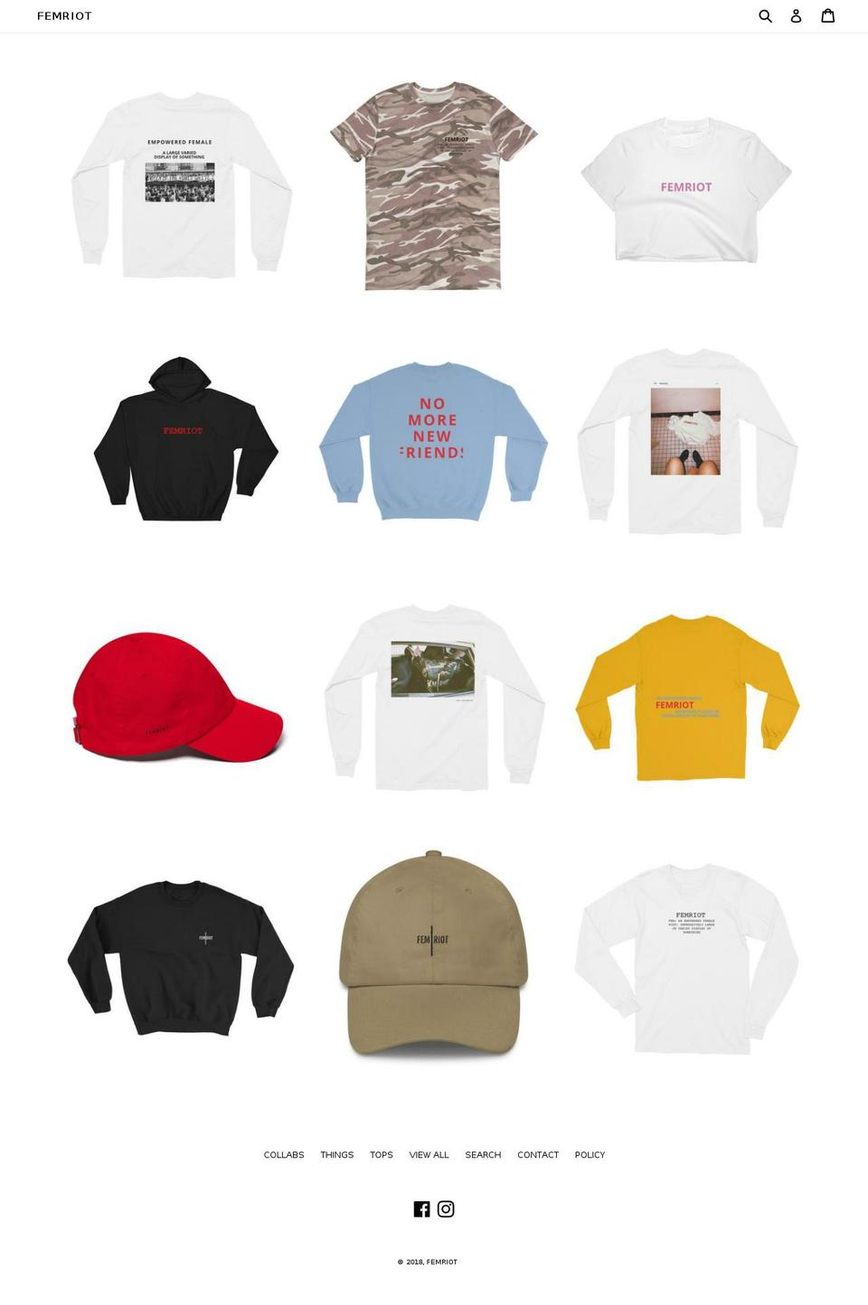 shopfemriot.com — Shopify storefront screenshot