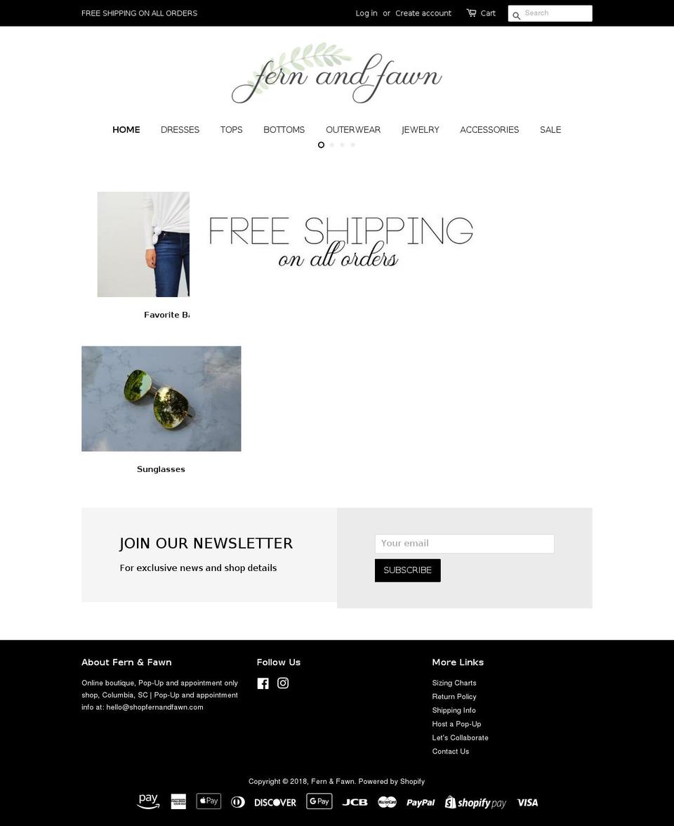 shopfernandfawn.com — Shopify storefront screenshot