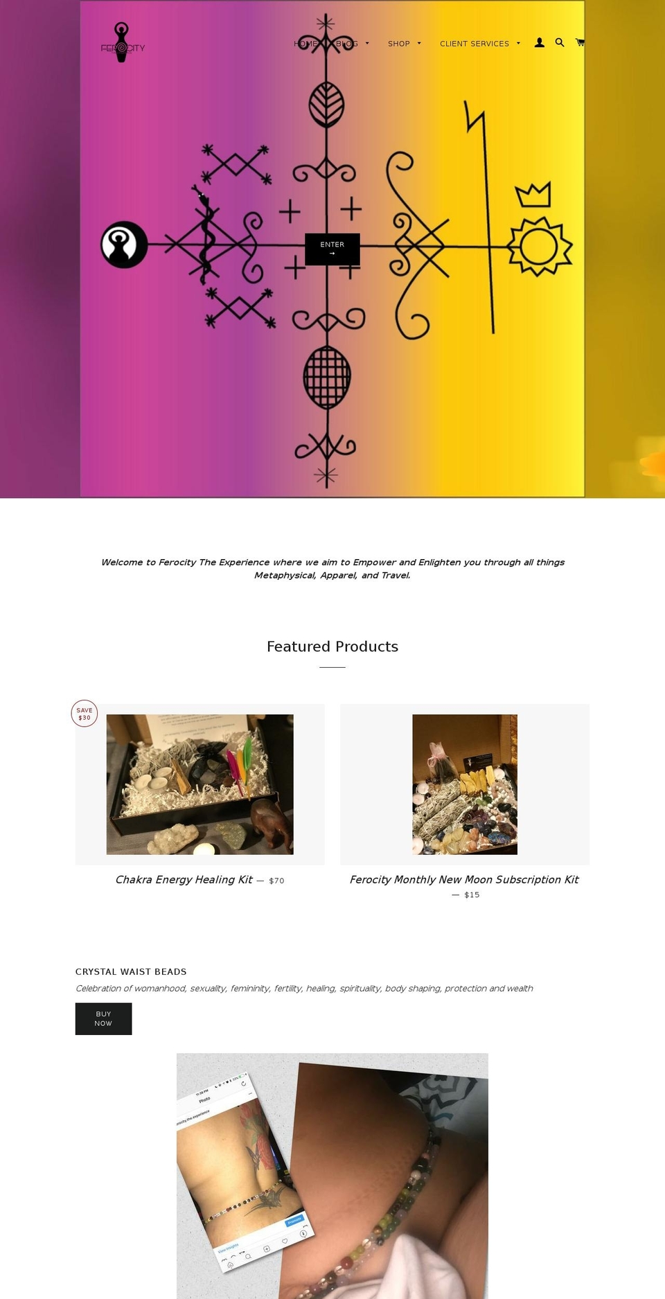 shopferocity.com — Shopify storefront screenshot