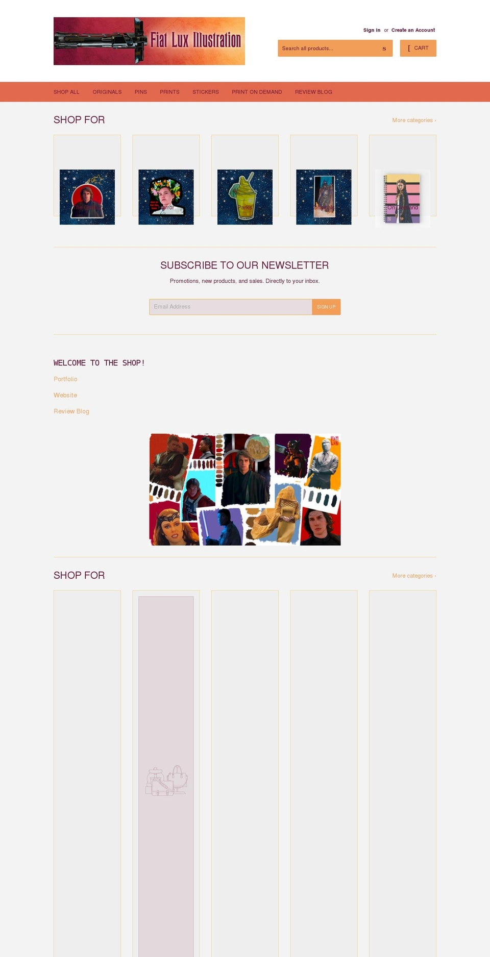 shopfiatluxillustration.com shopify website screenshot
