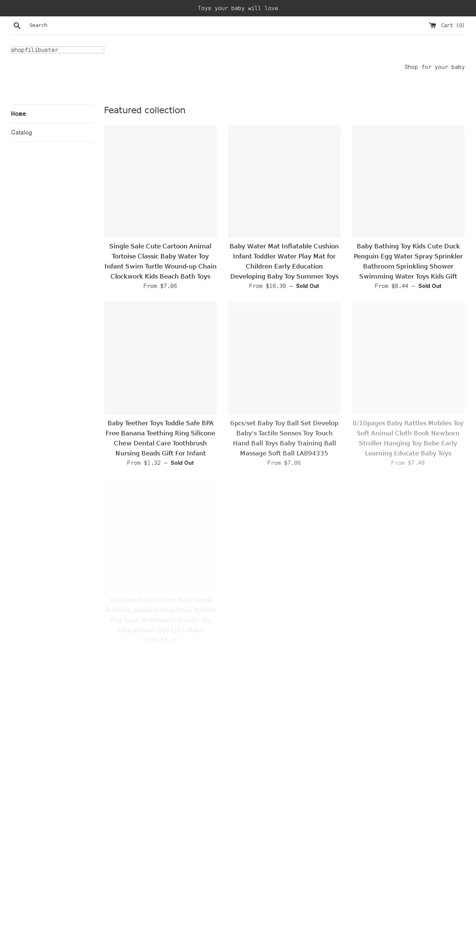 shopfilibuster.com shopify website screenshot