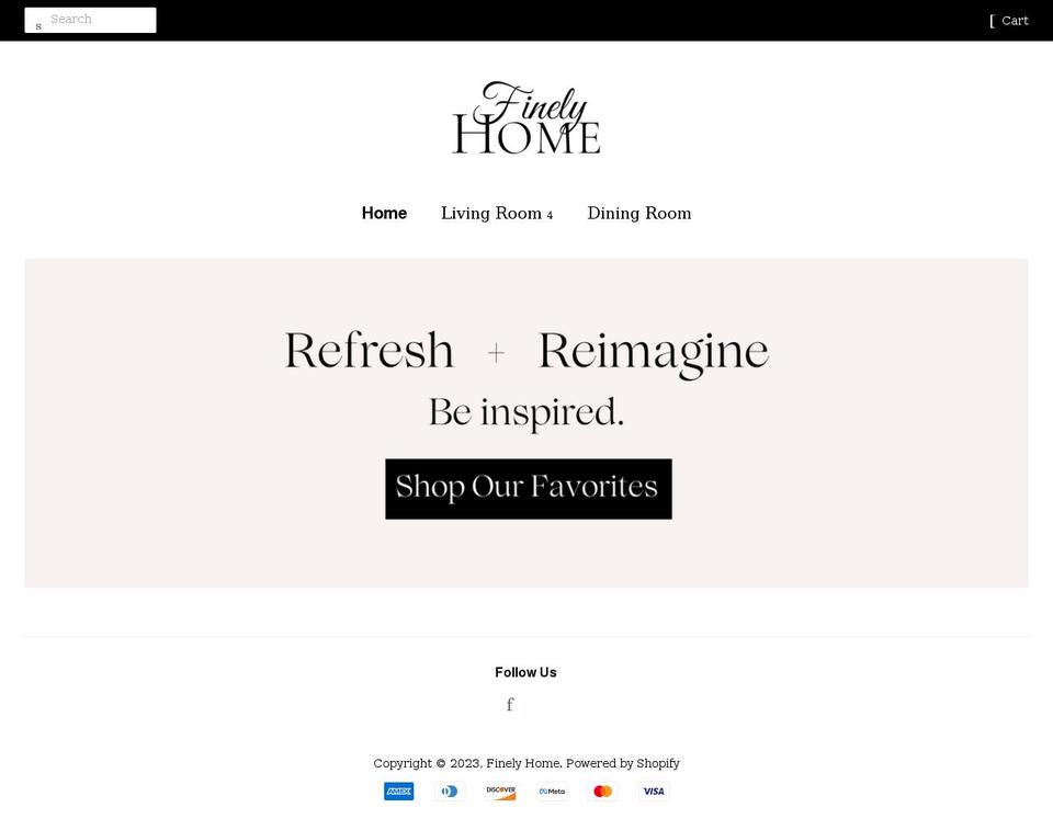 shopfinelyhome.com shopify website screenshot