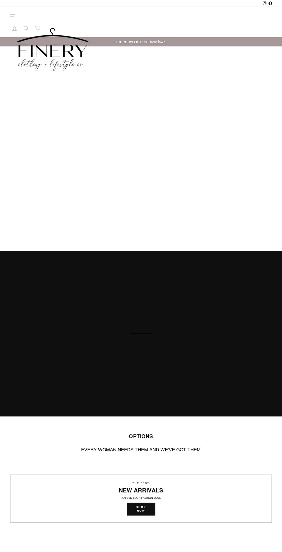 shopfineryfashion.com — Shopify storefront screenshot