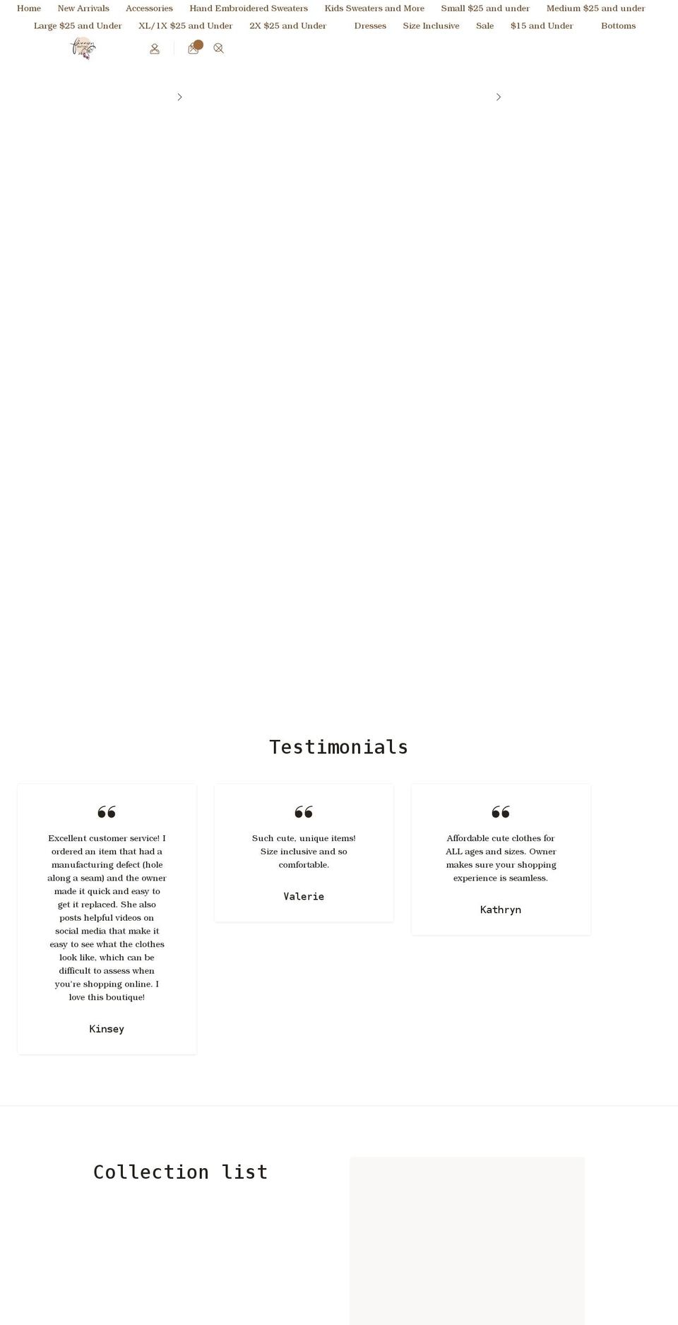 shopfinnery.com shopify website screenshot