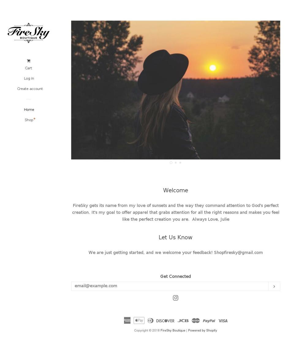 shopfiresky.com — Shopify storefront screenshot