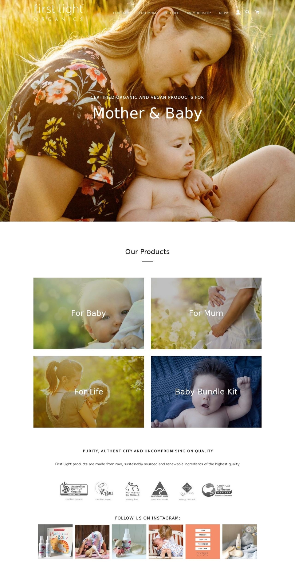 shopfirstlight.com shopify website screenshot