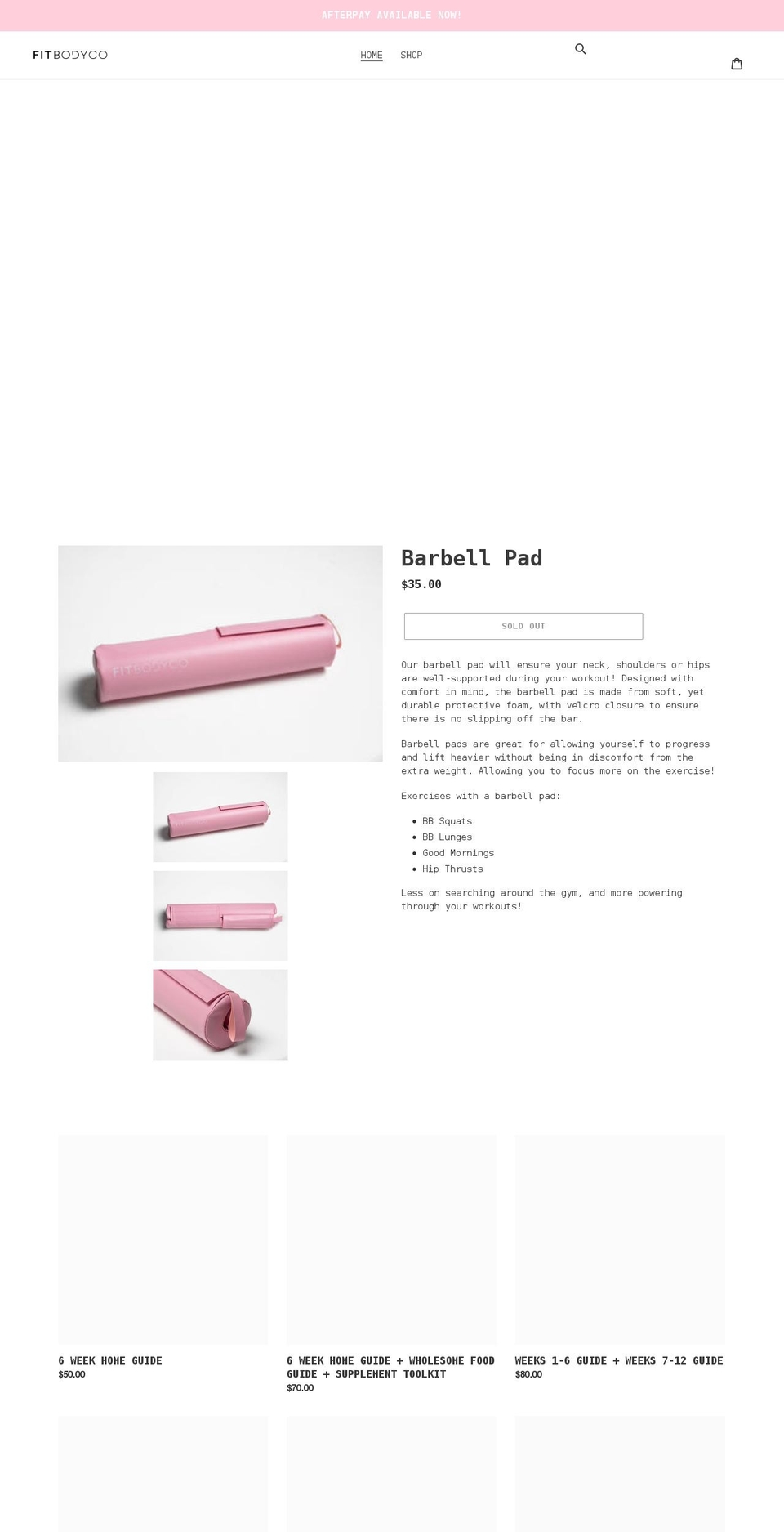 shopfitbodyco.com shopify website screenshot