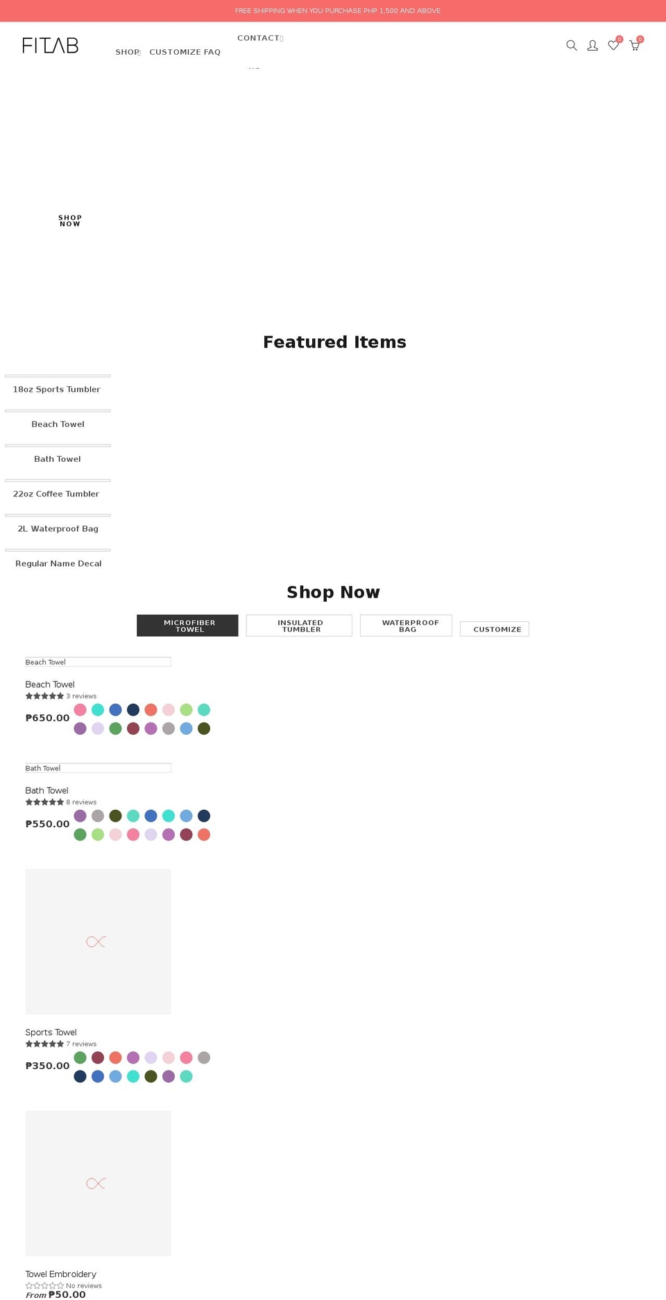 shopfitlab.com shopify website screenshot