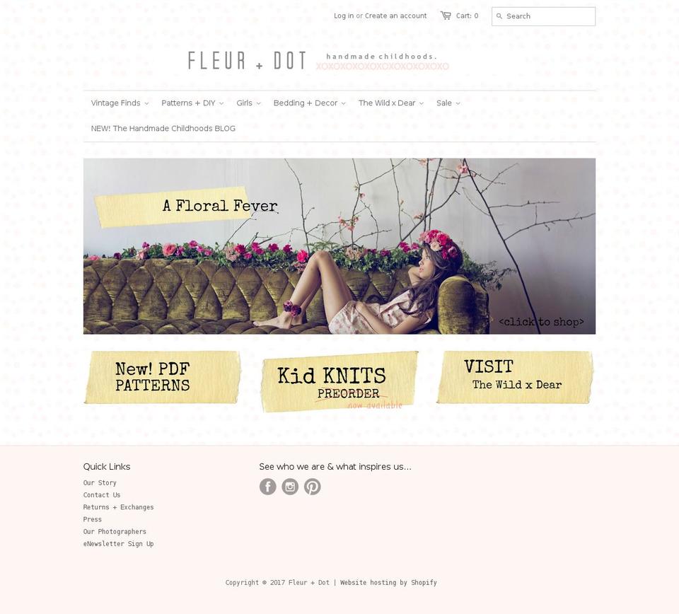 shopfleuranddot.com shopify website screenshot