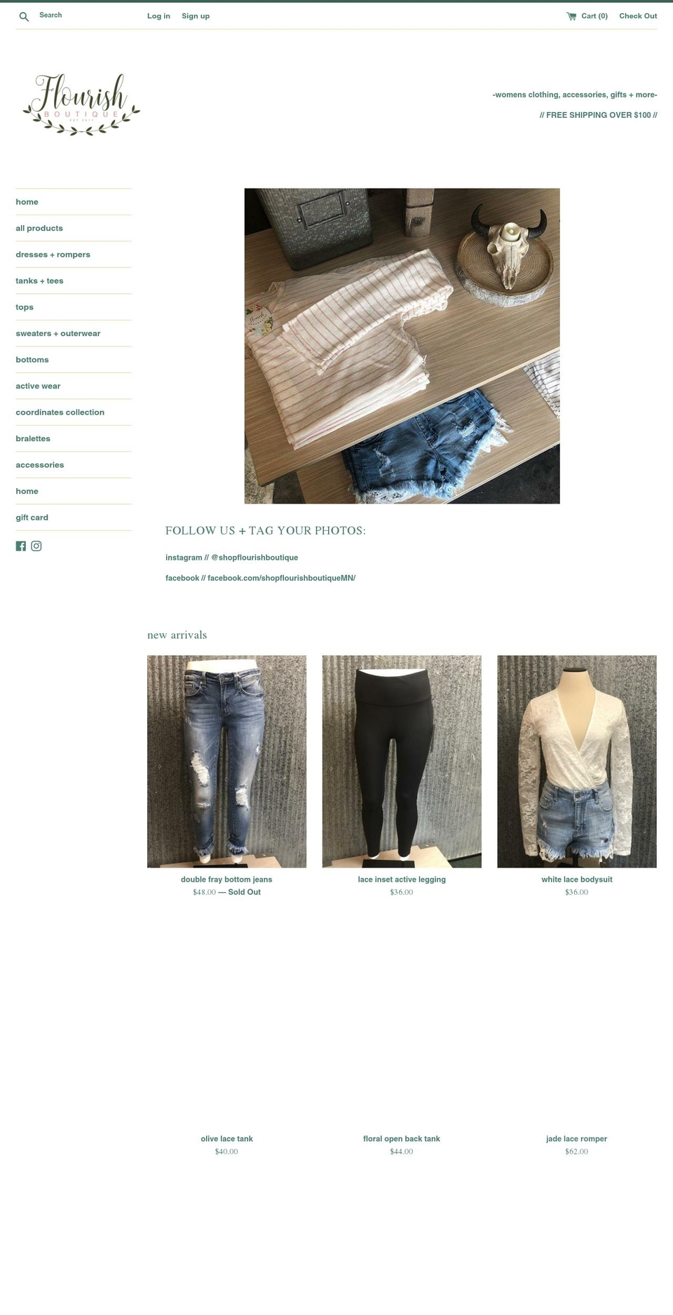 shopflourishboutique.com shopify website screenshot