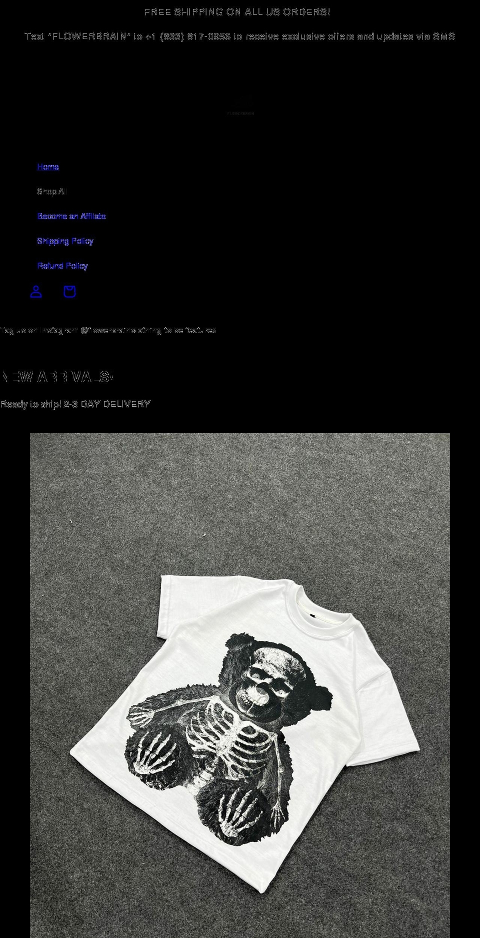 shopflowerbrain.com shopify website screenshot