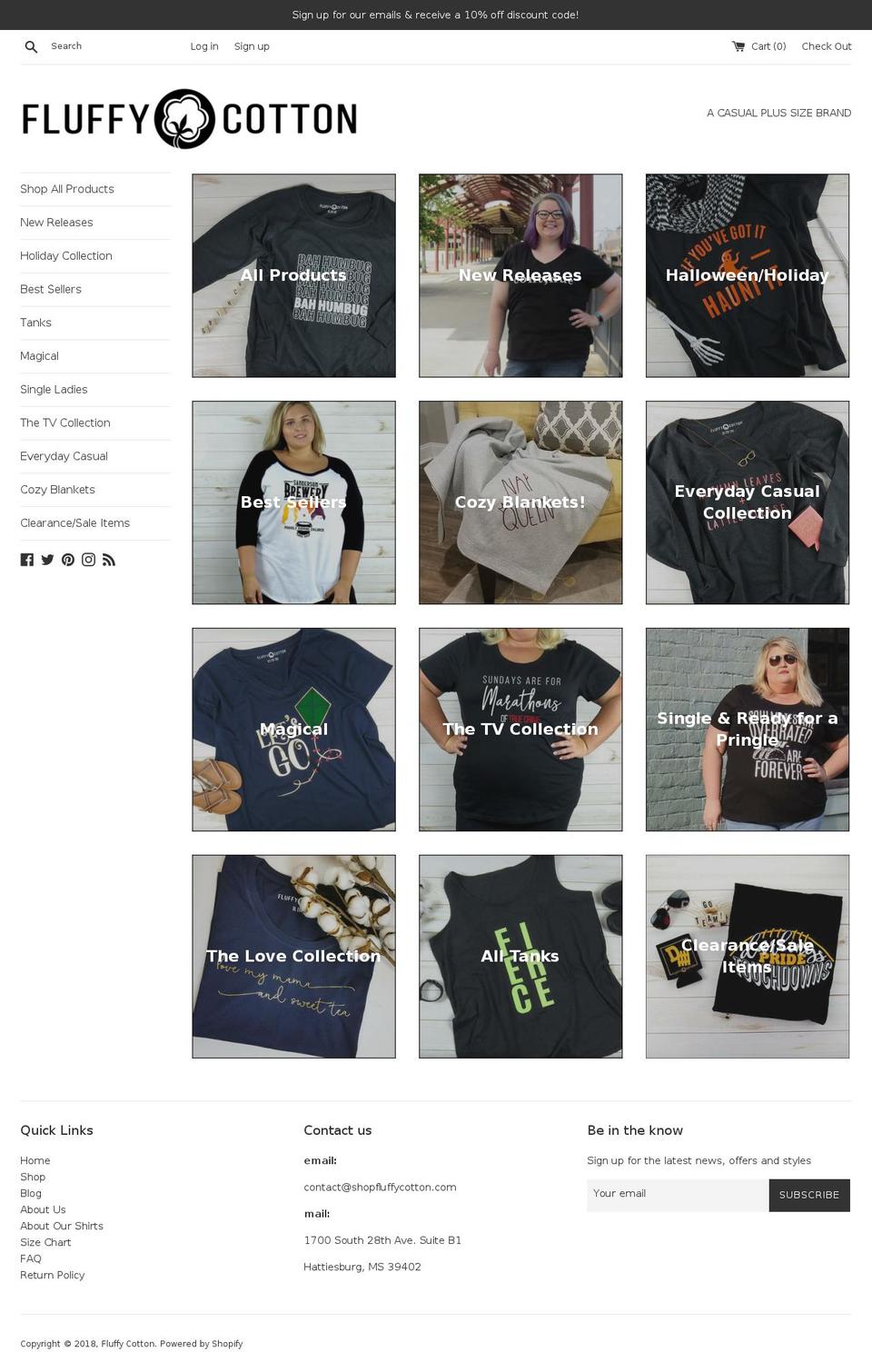shopfluffycotton.com — Shopify storefront screenshot