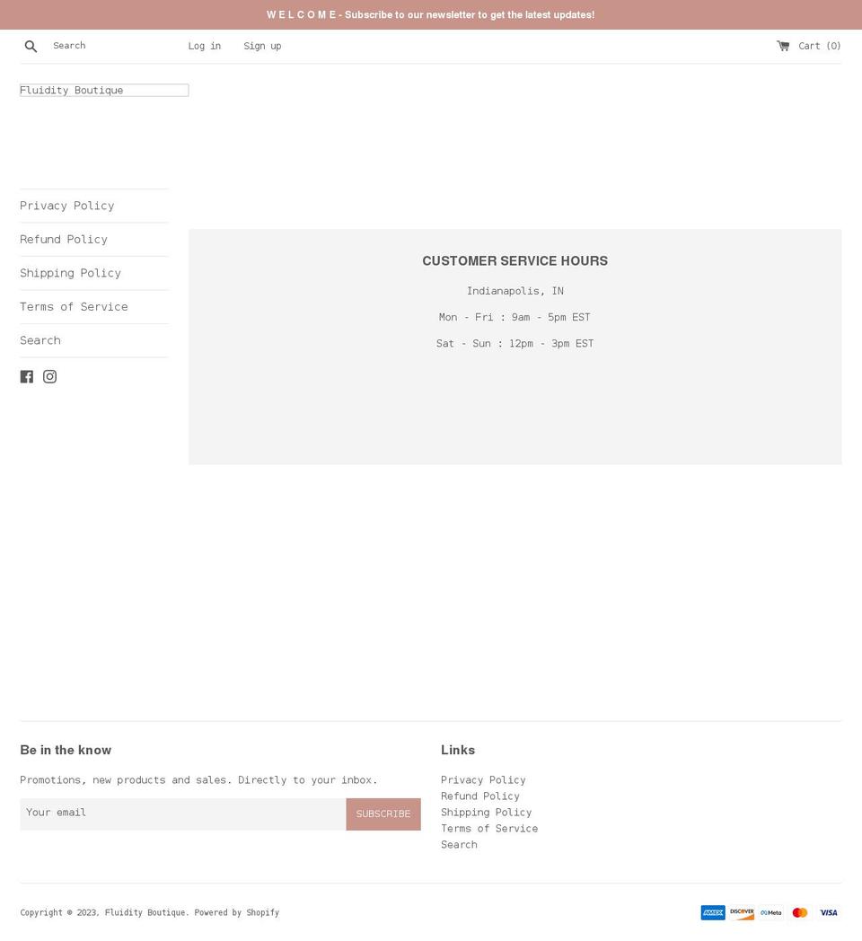 shopfluidity.com shopify website screenshot