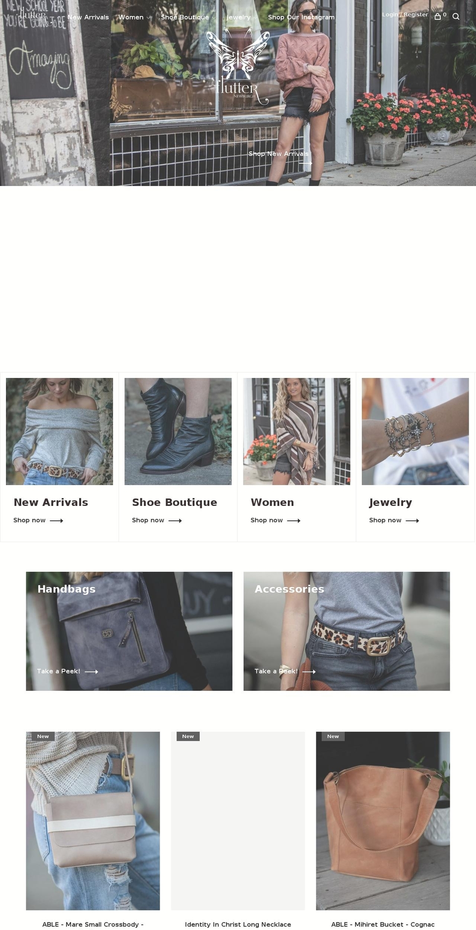 shopflutternewburgh.com shopify website screenshot