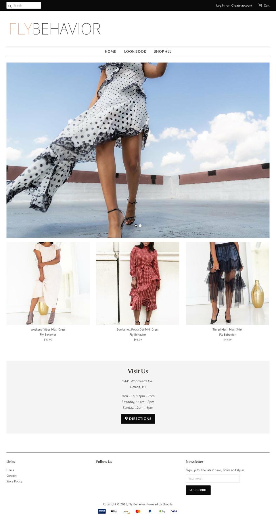 shopflybehavior.com — Shopify storefront screenshot