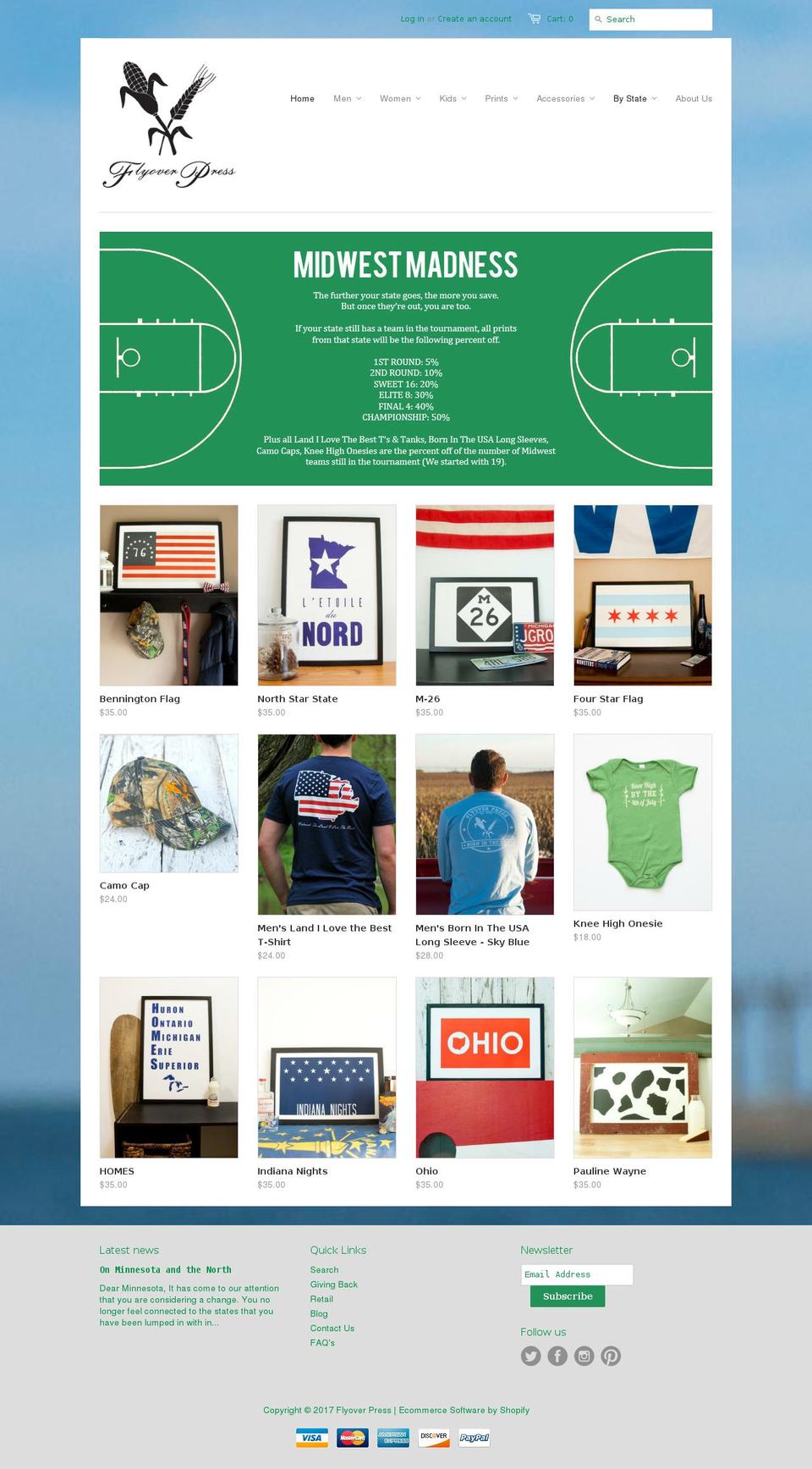 shopflyoverpress.com shopify website screenshot