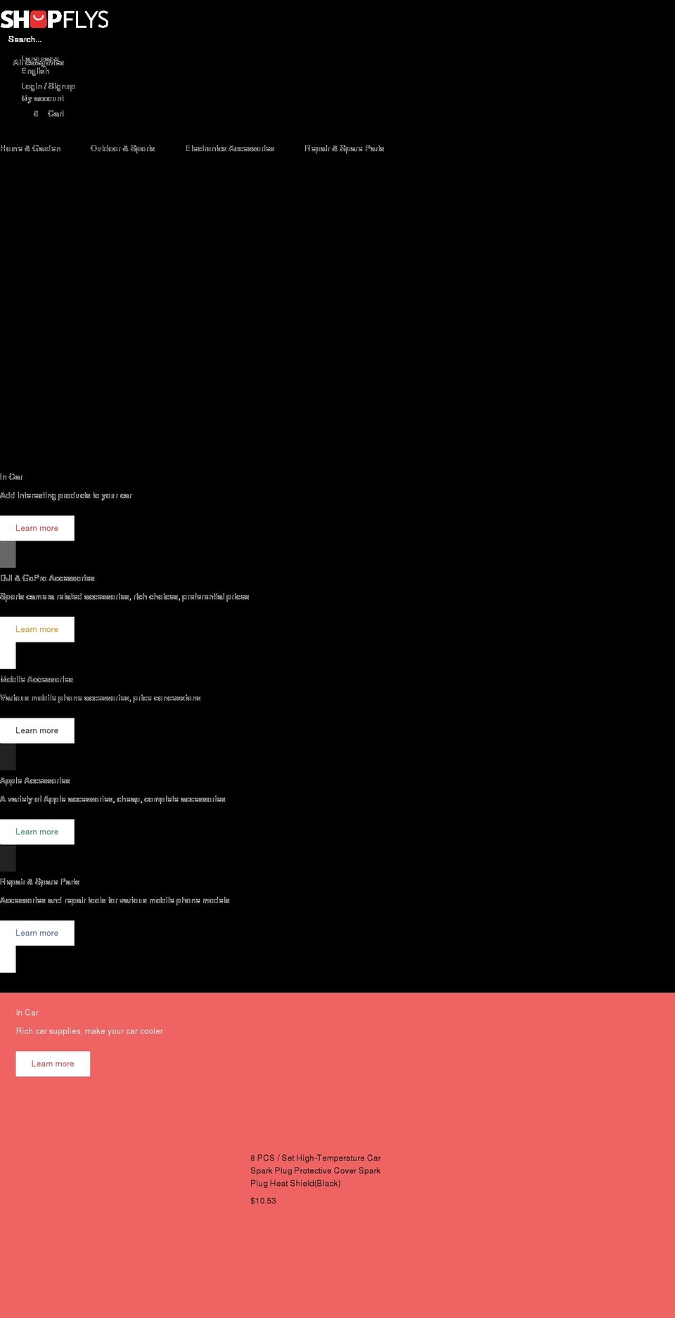 shopflys.com shopify website screenshot