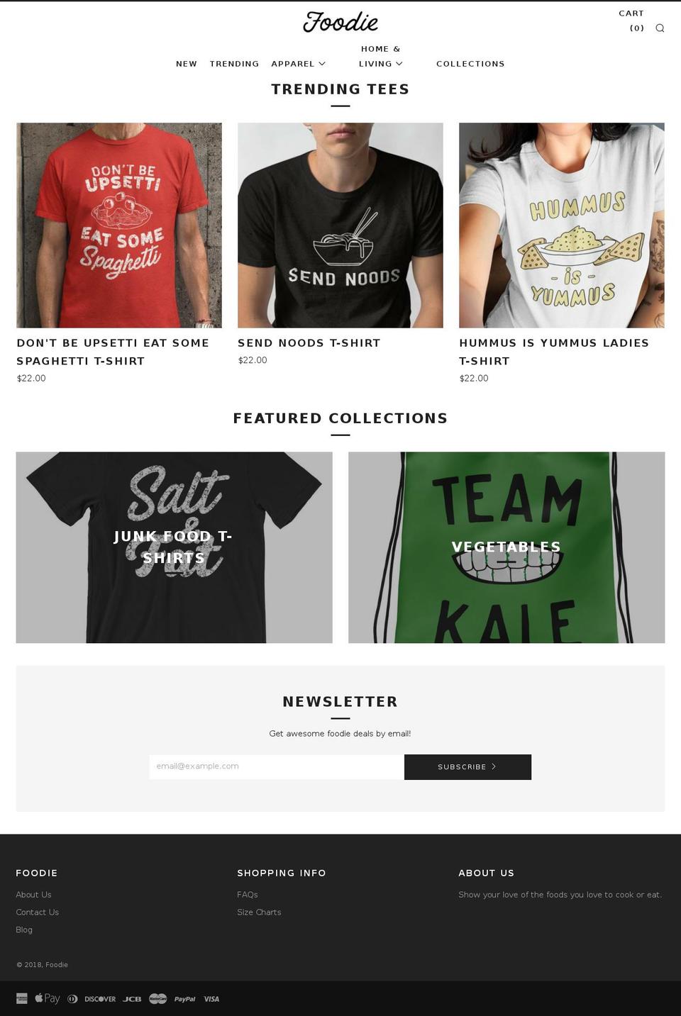 shopfoodie.com — Shopify storefront screenshot