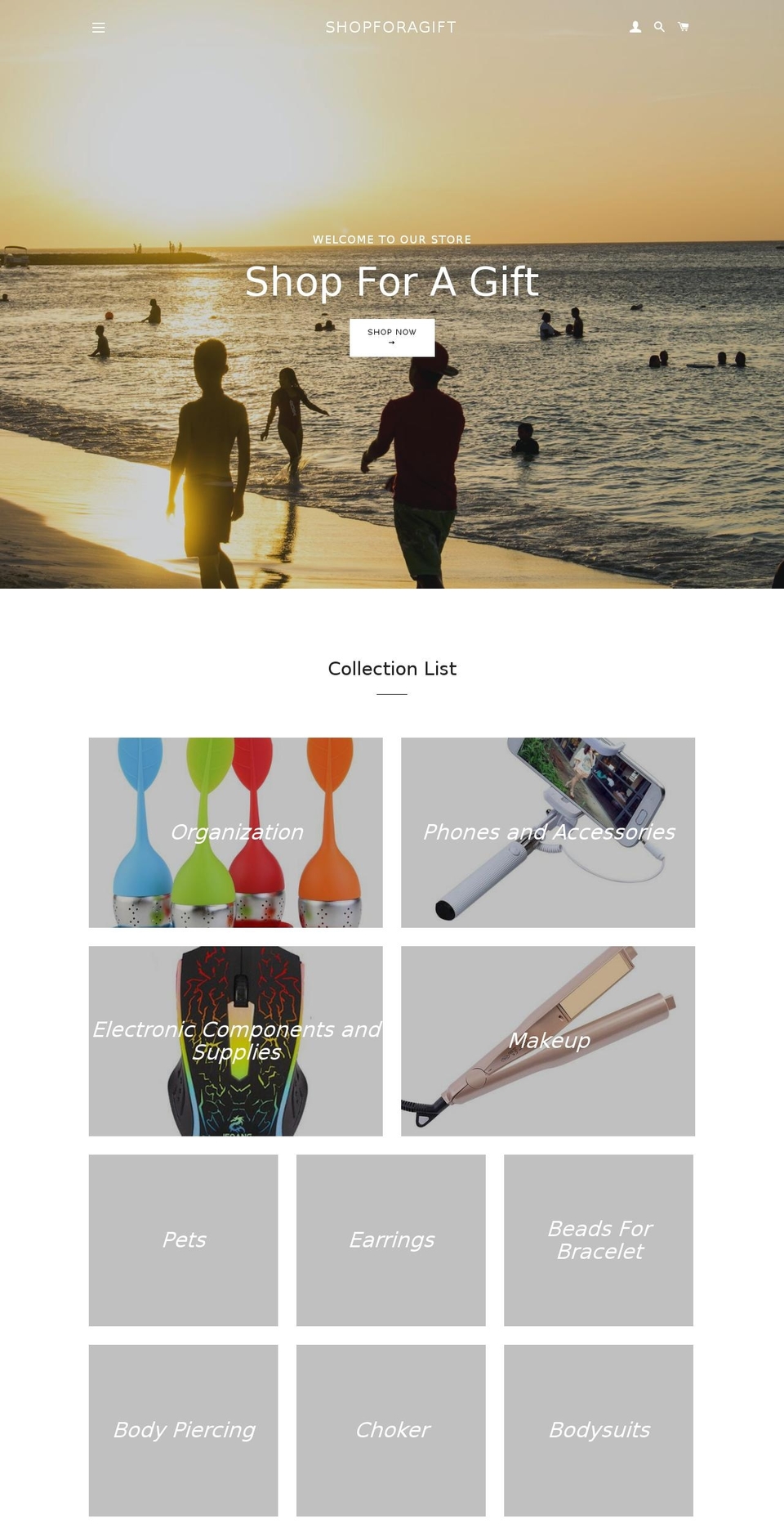 shopforagift.com shopify website screenshot
