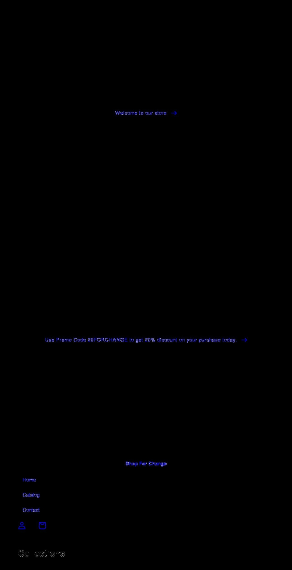 shopforchange.net shopify website screenshot
