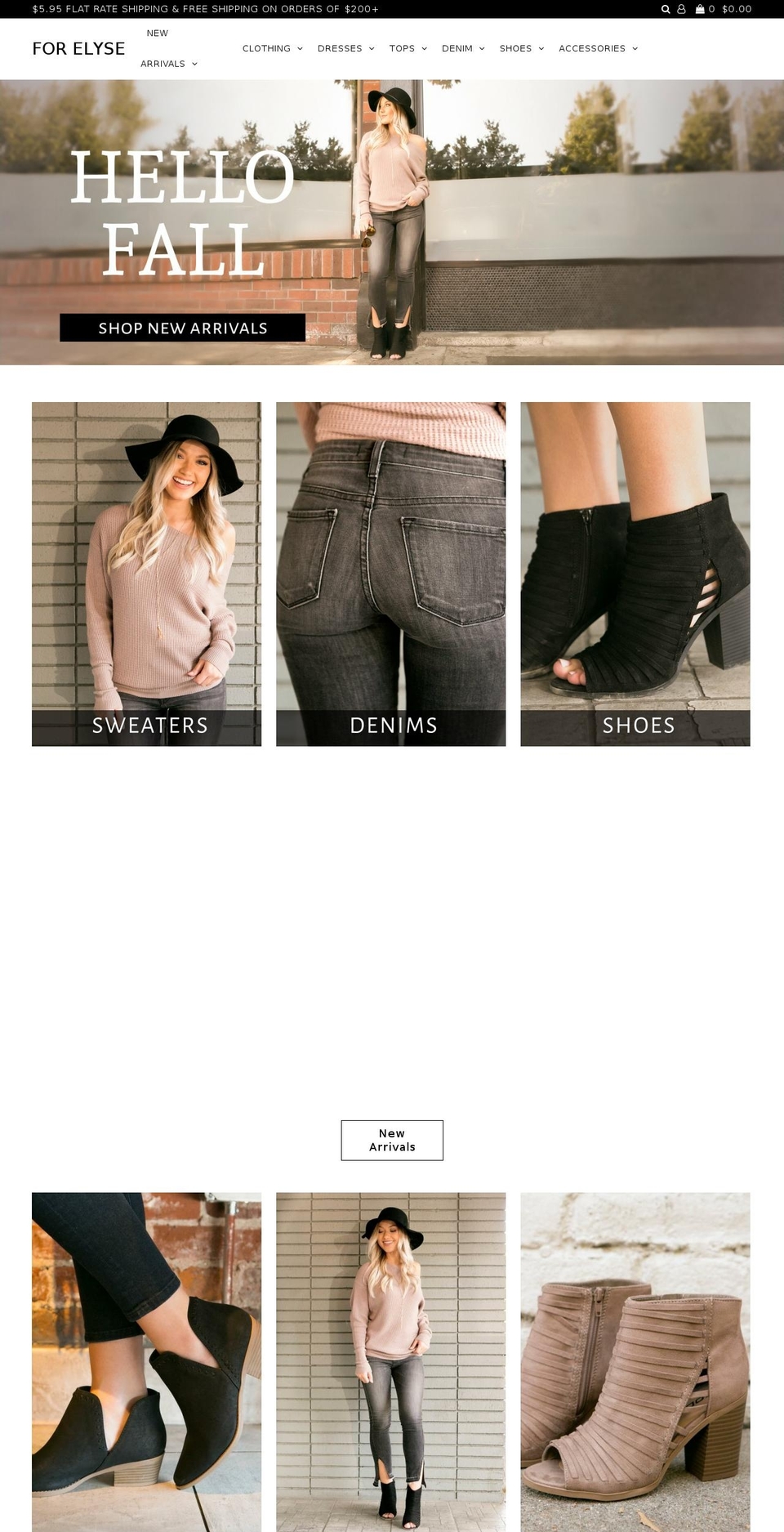 shopforelyse.com shopify website screenshot