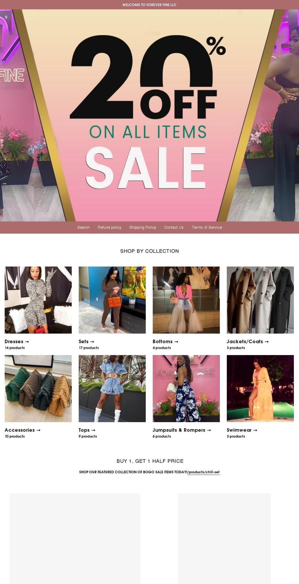 shopforeverfine.com shopify website screenshot